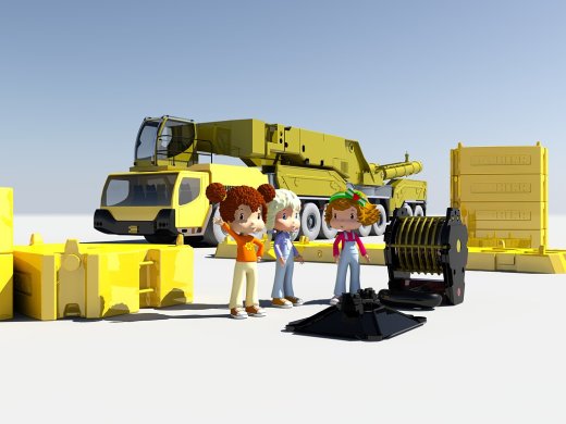 LIEBHERR LTM 11200新型轮式起重机底盘模型3D图纸 IGS格式缩略图
